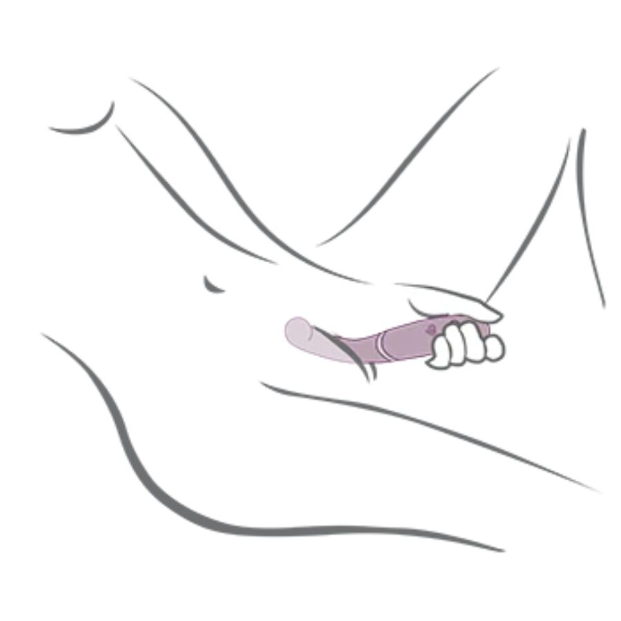 ROCKS- OFF - GEMINI VIBRADOR DUAL PUNTO G Y ESTIMULADOR CLÍTORIS MORADO - immagine 2