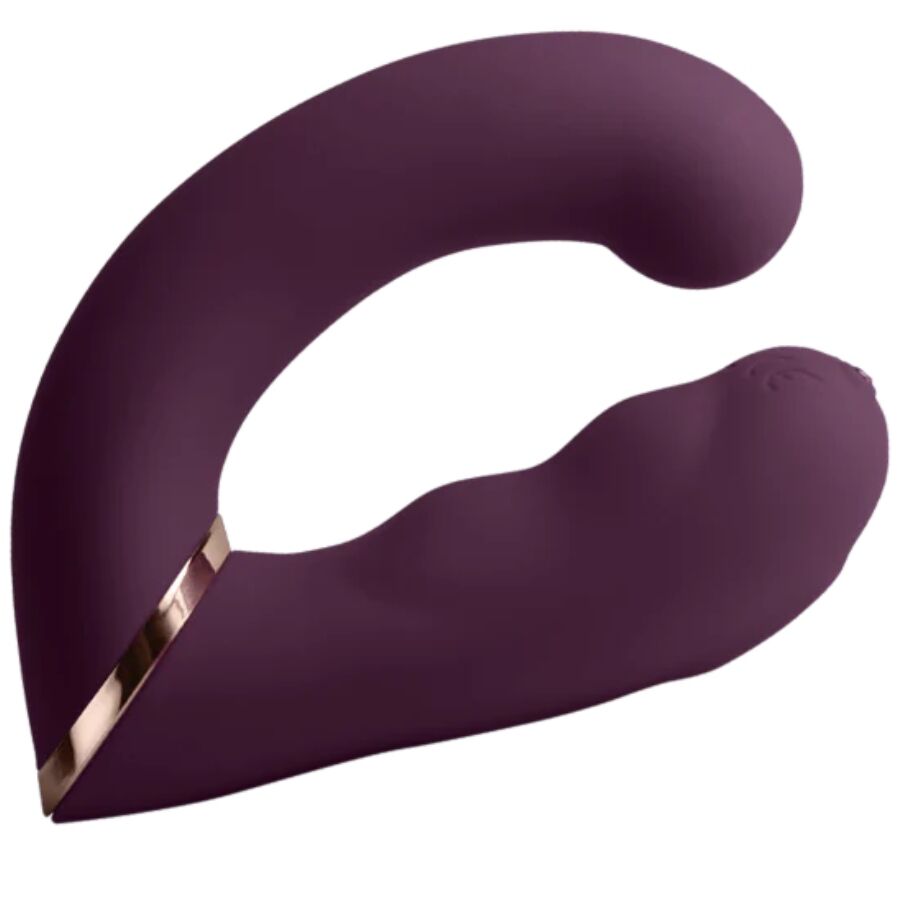 ROCKS- OFF - GEMINI VIBRADOR DUAL PUNTO G Y ESTIMULADOR CLÍTORIS MORADO - immagine 7