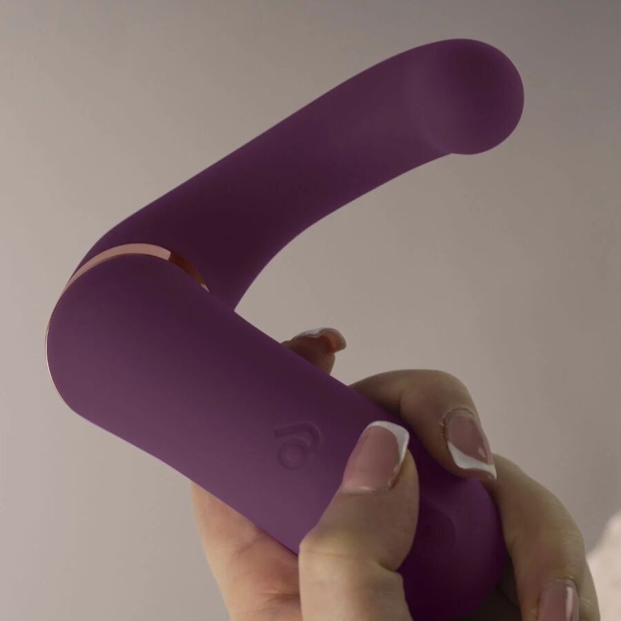 ROCKS- OFF - GEMINI VIBRADOR DUAL PUNTO G Y ESTIMULADOR CLÍTORIS MORADO - immagine 8