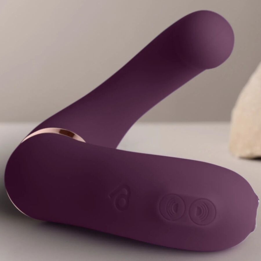 ROCKS- OFF - GEMINI VIBRADOR DUAL PUNTO G Y ESTIMULADOR CLÍTORIS MORADO - immagine 9