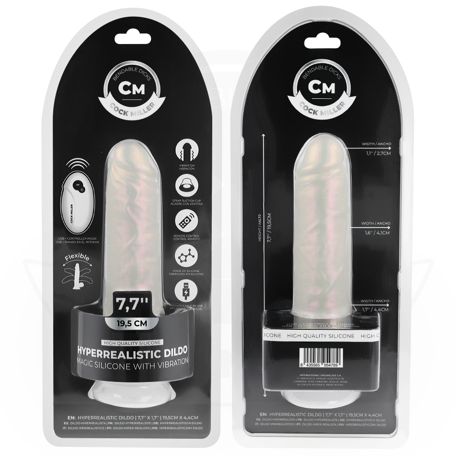 COCK MILLER - DILDO SILICONA 19,5 CM , LUCES Y VIBRACIÓN CON CONTROL REMOTO - immagine 3