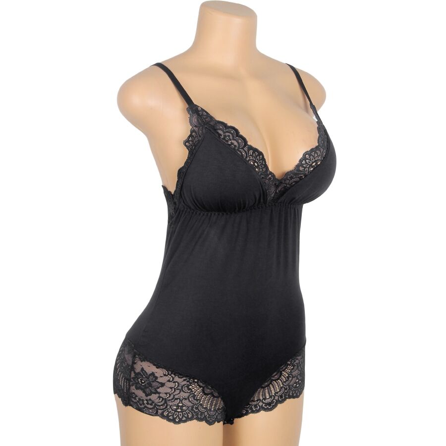 SUBBLIME - TEDDY DETALLE ENCAJE FLORAL NEGRO L/XL - immagine 2