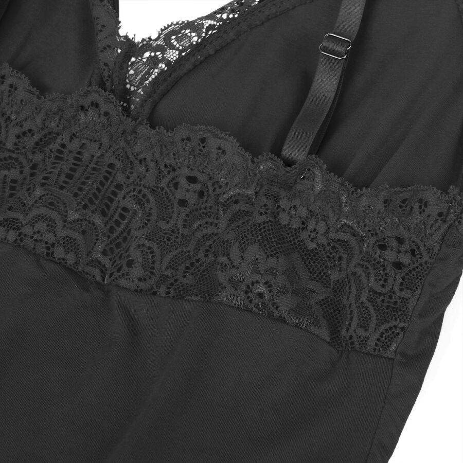 SUBBLIME - TEDDY DETALLE ENCAJE FLORAL NEGRO L/XL - immagine 3