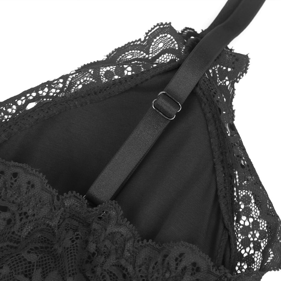 SUBBLIME - TEDDY DETALLE ENCAJE FLORAL NEGRO L/XL - immagine 8
