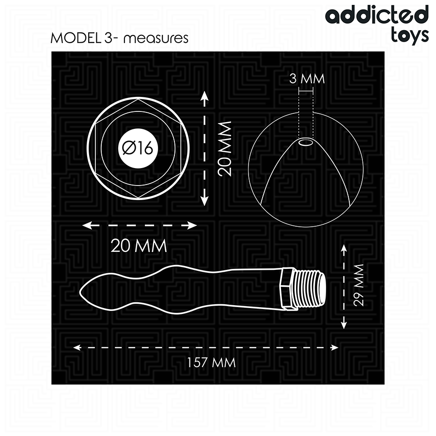 ADDICTED TOYS - LIMPIADOR ANAL CON ADAPTADOR UNIVERSAL MODELO 3 - immagine 3