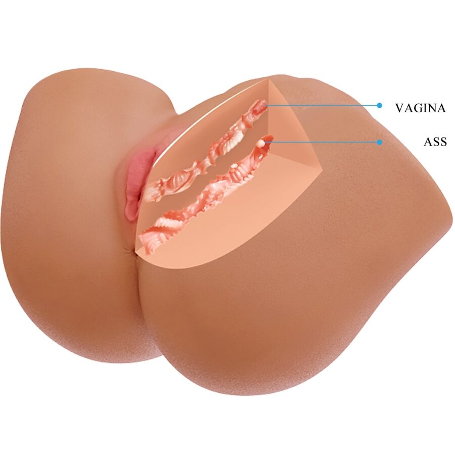 CRAZY BULL - ILANA TRASERO FEMENINO REALISTA VIBRADOR & SUCCIONADOR CON SONIDO 6.8 KG - immagine 5