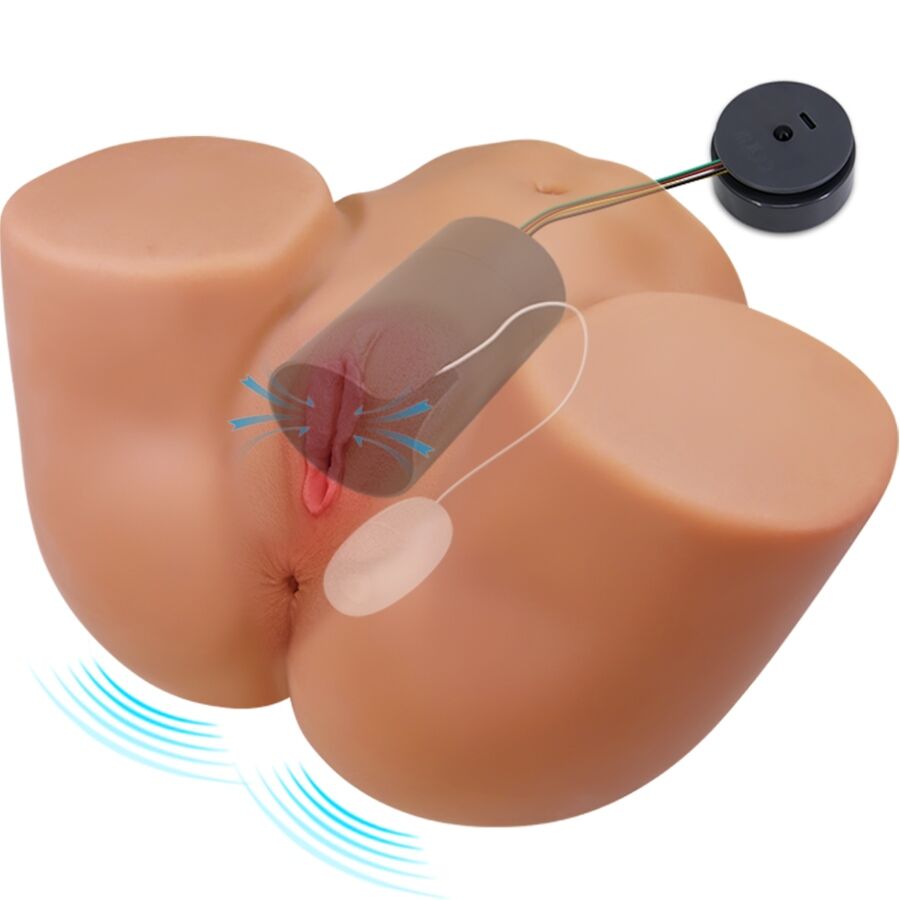CRAZY BULL - ILANA TRASERO FEMENINO REALISTA VIBRADOR & SUCCIONADOR CON SONIDO 6.8 KG - immagine 4