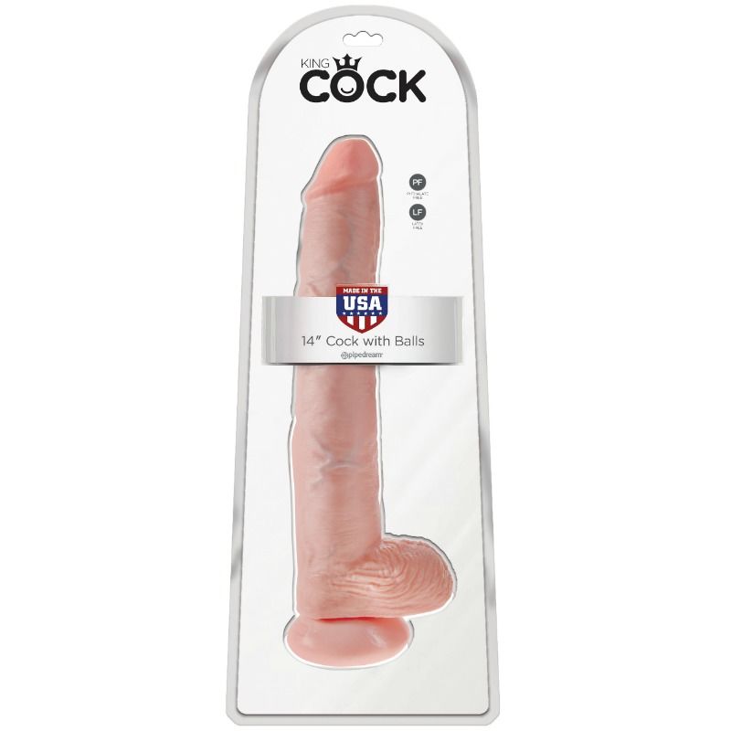 KING COCK - DILDO CON SFERE 35.6 CM CARNE - immagine 2