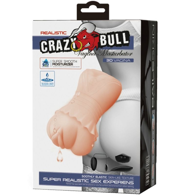CRAZY BULL - MASTURBADOR VAGINA CON PELLE ACQUATA CON PROIETTILI VIBRANTI - immagine 7
