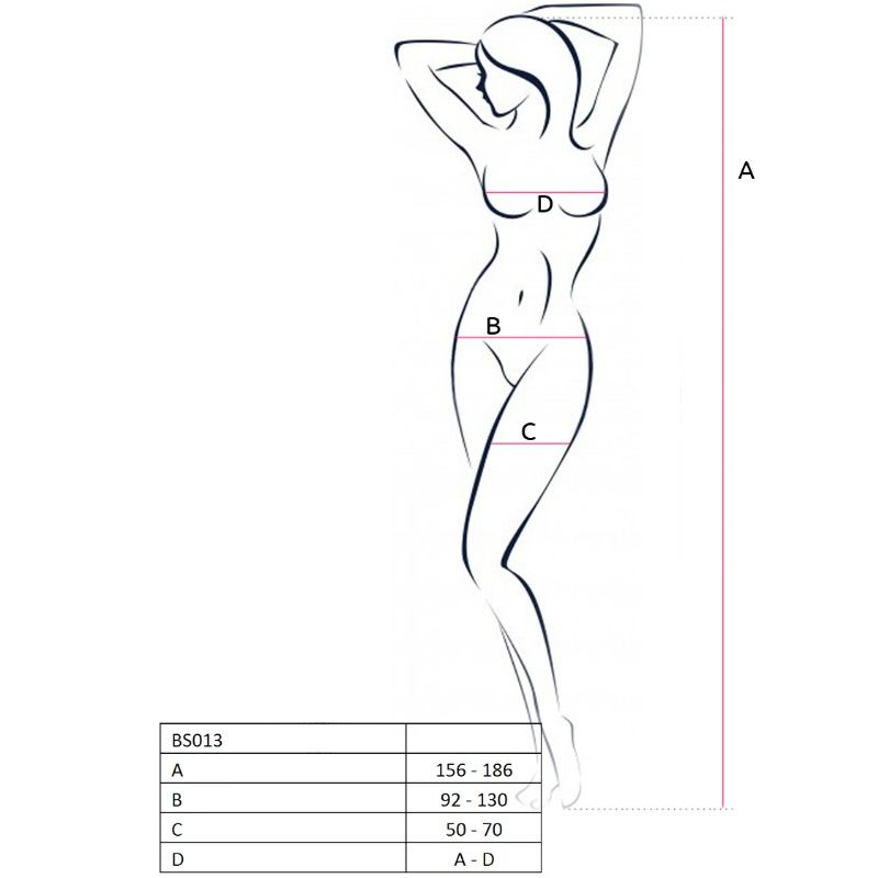 PASSION - WOMAN BS013 BODYSTOCKING BIANCO TAGLIA UNICA - immagine 2