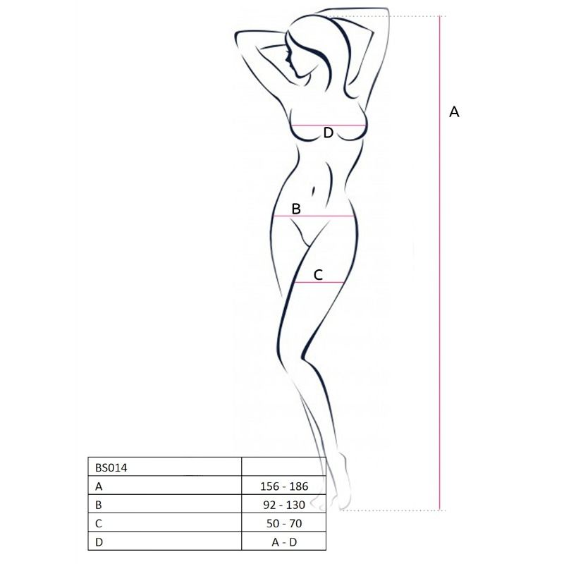 PASSION - WOMAN BS014 BODYSTOCKING ROSSO TAGLIA UNICA - immagine 2