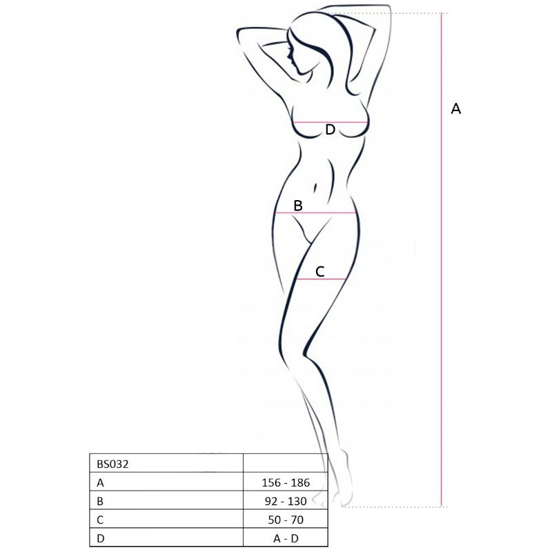 PASSION - DONNA BS032 BODYSTOCKING NERO TAGLIA UNICA - immagine 3