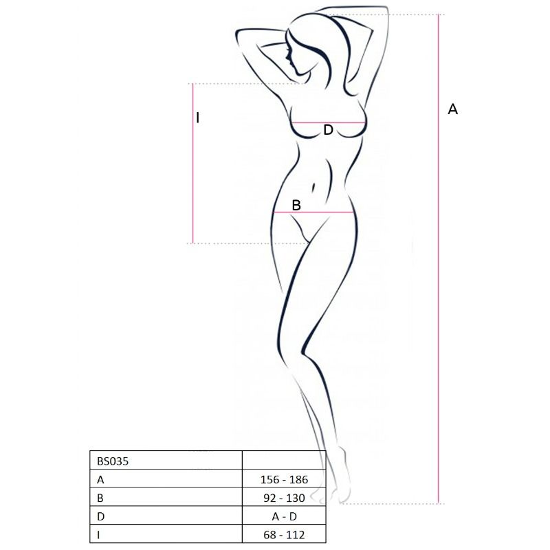 PASSION - WOMAN BS035 BODYSTOCKING BIANCO TAGLIA UNICA - immagine 2
