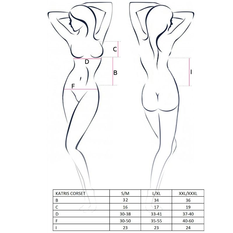 passion woman katriss corset negro talla l/xl passion woman katriss corset negro talla l/xl