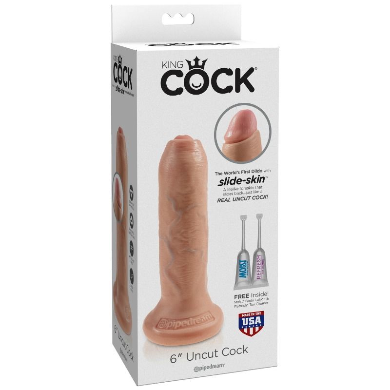 KING COCK - DILDO REALÍSTICO UNCUT NATURAL 15 CM - immagine 5