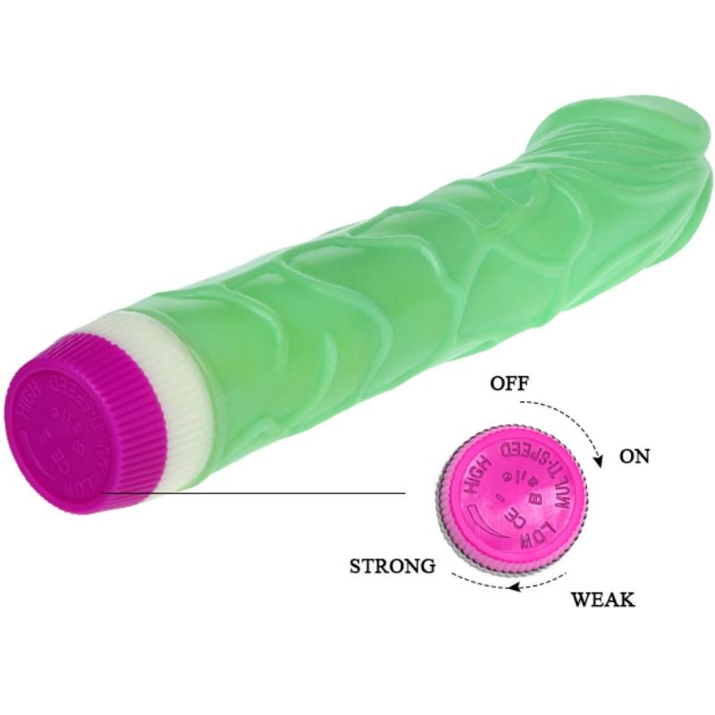 BAILE - VIBRATORE ONDE DI PIACERE 23 CM VERDE - immagine 5