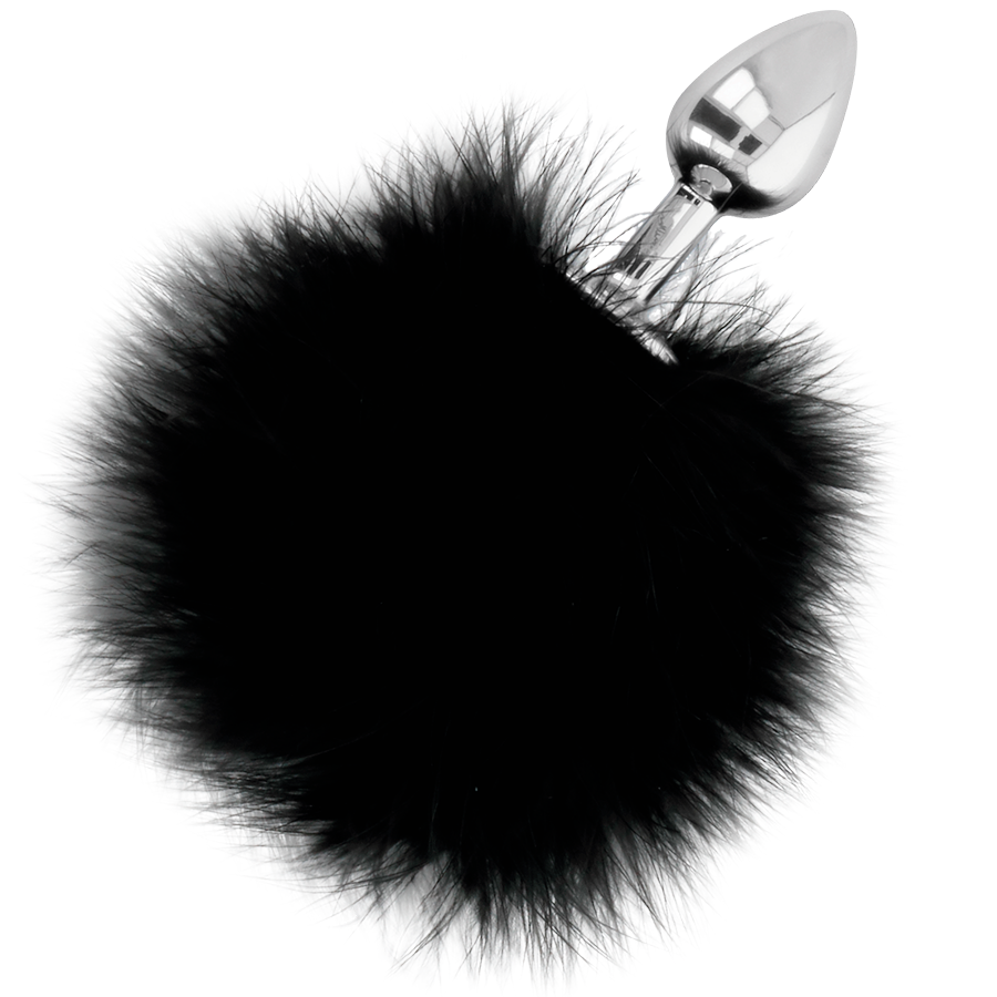 DARKNESS - BUTTPLUG ANALE EXTRA CON CODA NERA 7 CM - immagine 4