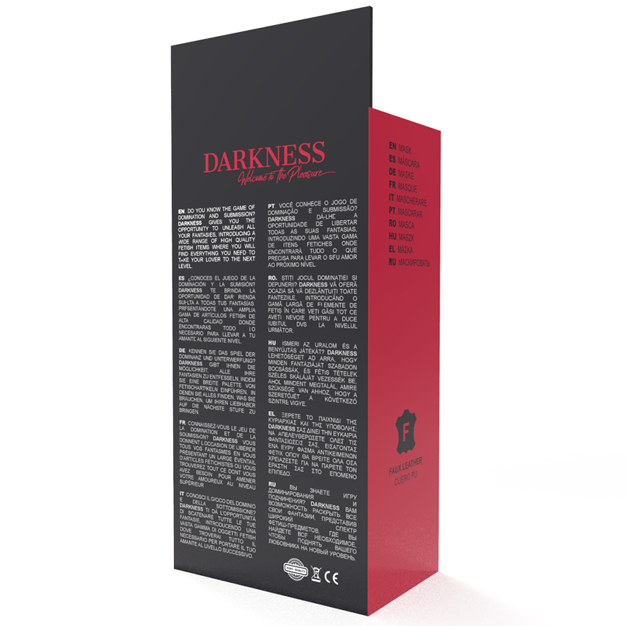 DARKNESS - MASCHERA ROSSA DI ALTA QUALIT - immagine 4