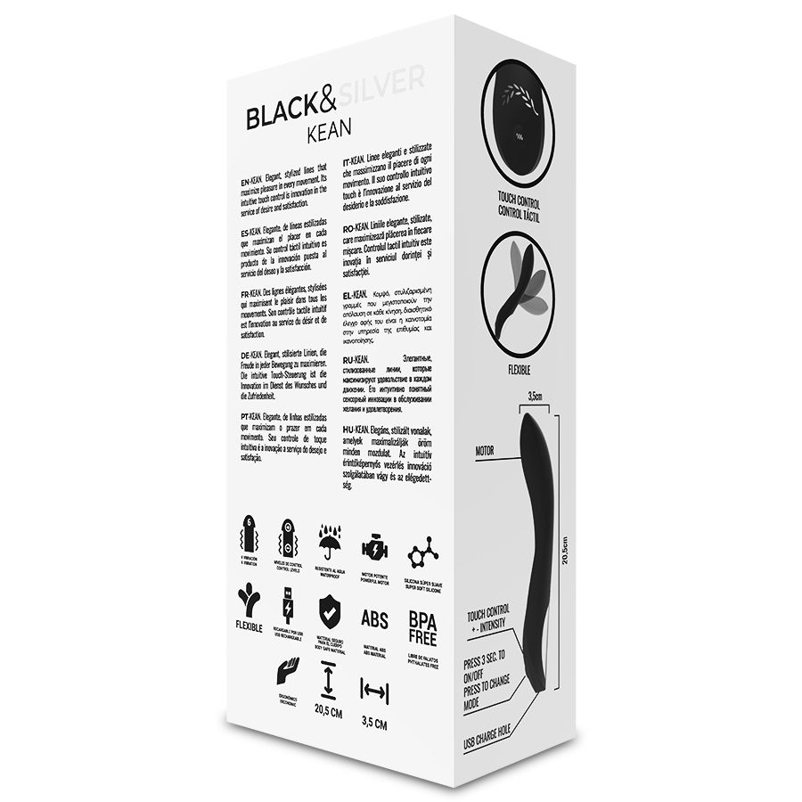 BLACK&SILVER - KEAN VIBRADOR TOUCH CONTROL - immagine 9