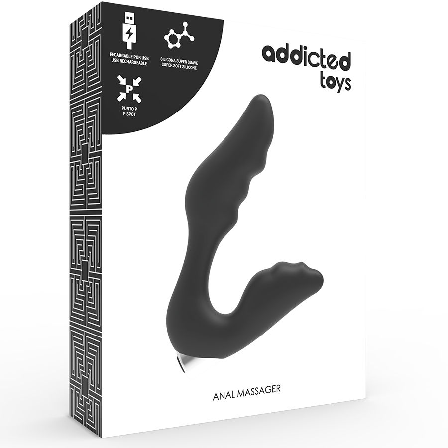 ADDICTED TOYS - VIBRADOR PROSTÁTICO RECARGABLE MODEL 6 - NEGRO - immagine 5