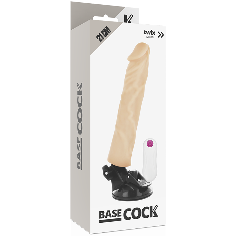 BASECOCK - VIBRADOR REALÍSTICO CONTROL REMOTO NATURAL 21 CM -O- 4 CM - immagine 4