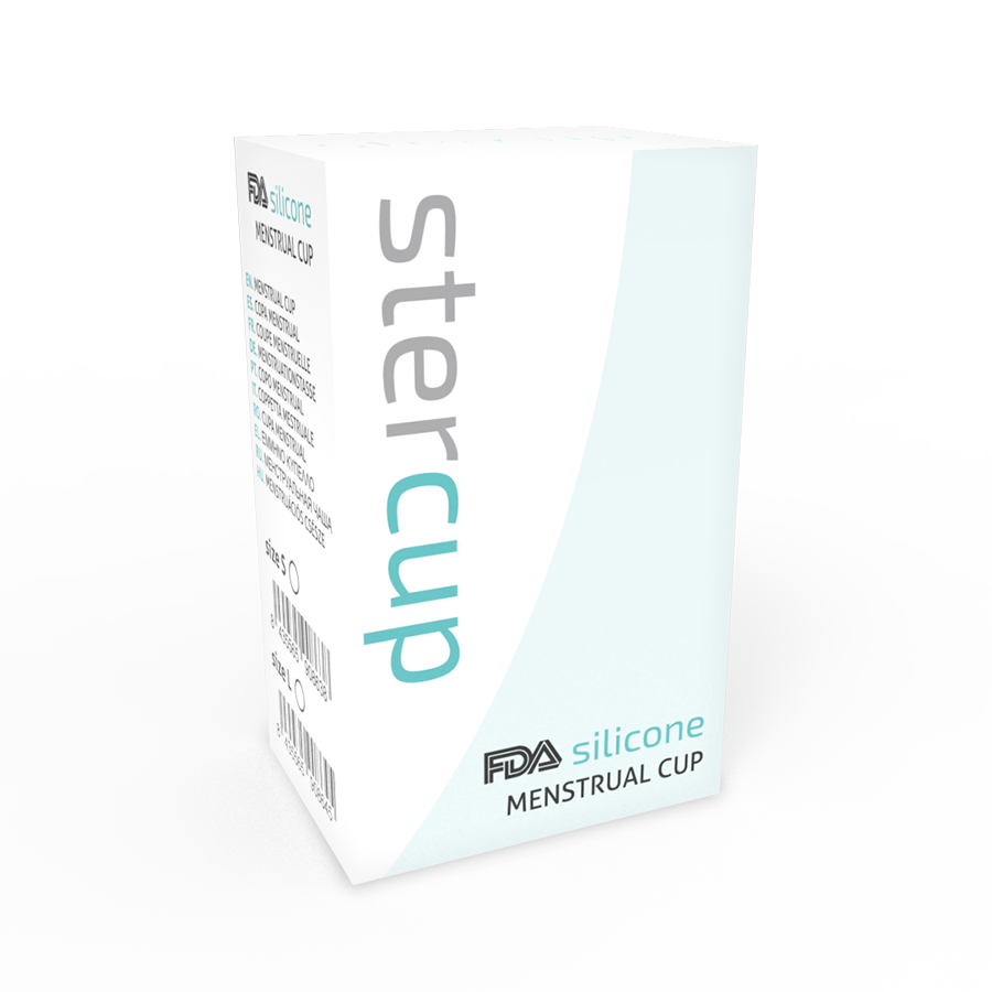 STERCUP - COPPA MESTRUALE IN SILICONE FDA ACQUAMARINA - TAGLIA L - immagine 3