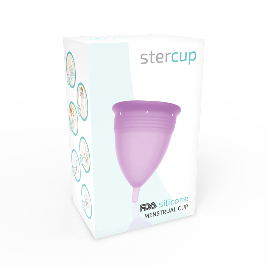 STERCUP - COPPA MESTRUALE IN SILICONE FDA LILLA - TAGLIA L - immagine 2