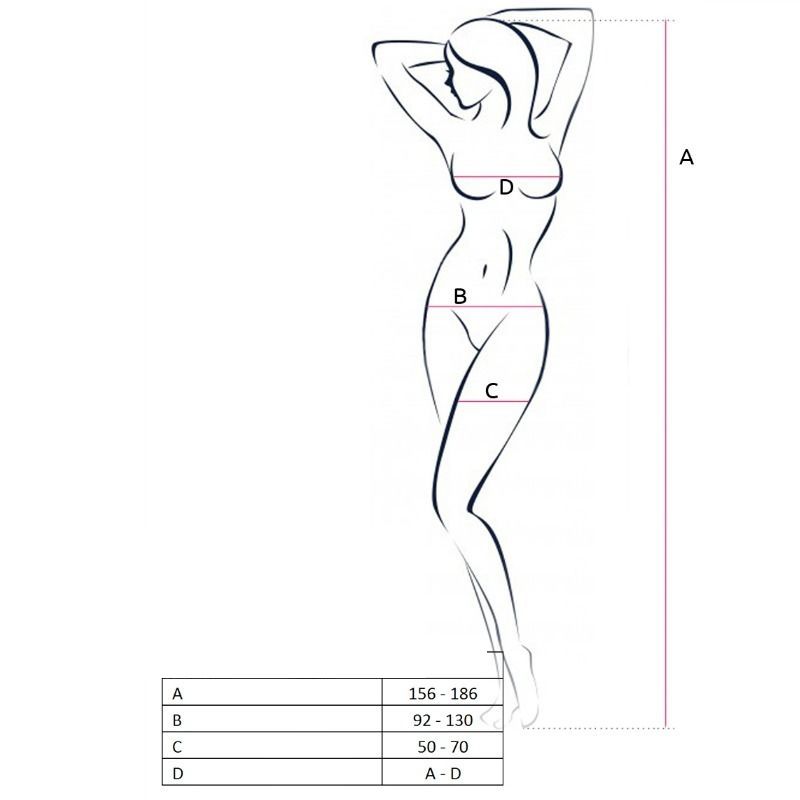 PASSION - WOMAN BS062 BODYSTOCKING BLANCO TALLA ÚNICA - immagine 2
