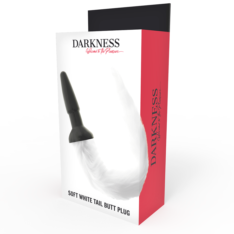 DARKNESS - PLUG ANAL SILICONA CON COLA BLANCA - immagine 3