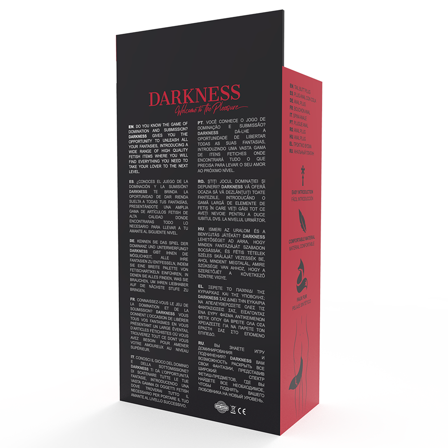 DARKNESS - PLUG ANAL SILICONA CON COLA BLANCA - immagine 2