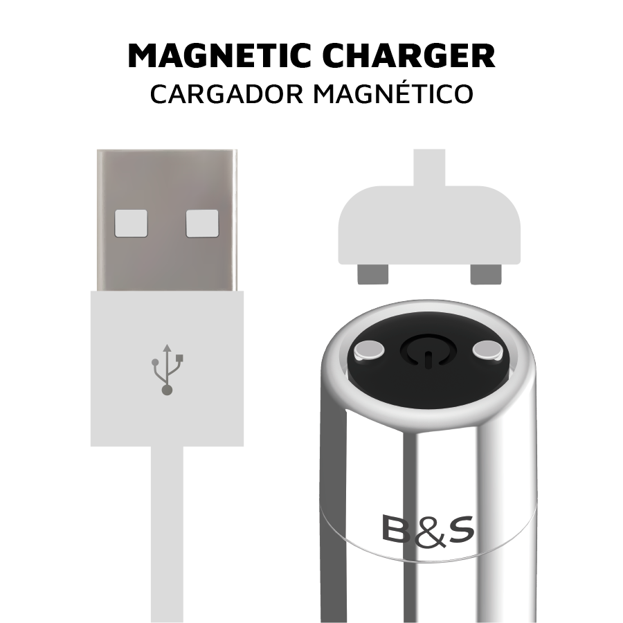 BLACK&SILVER - BALA MAGNETICA VIBRADORA KAILAN 2 SILVER - immagine 4
