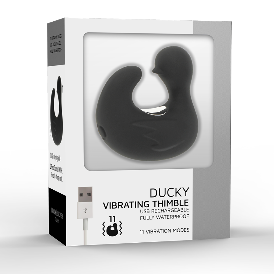 BLACK&SILVER - DEDAL PATO ESTIMULADOR DE SILICONA RECARGABLE DUCKYMANIA - immagine 4
