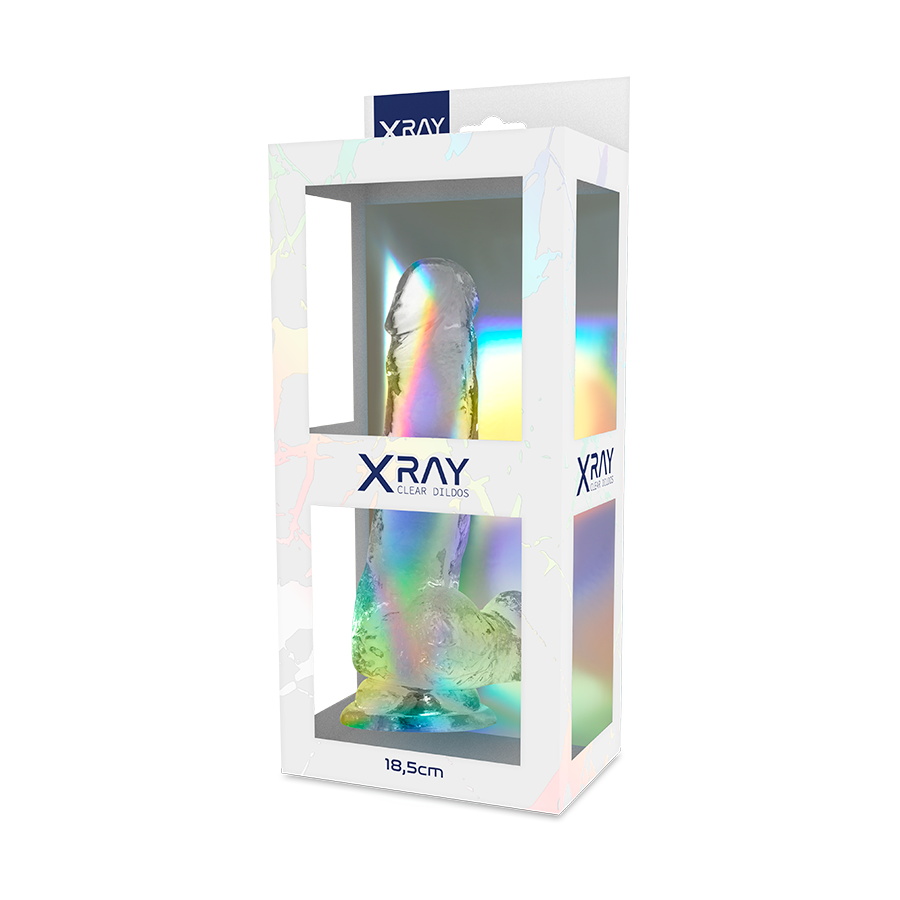 X RAY - CLEAR DILDO REALISTA TRANSPARENTE 18.5 CM -O- 3.8 CM - immagine 3