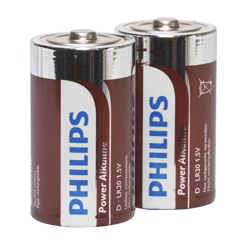 PHILIPS - POWER ALKALINE PILA D LR20 BLISTER*2 - immagine 2