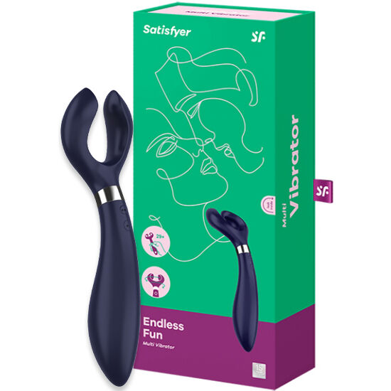 SATISFYER - ENDLESS FUN MULTI VIBRADOR 3 AZUL - immagine 4