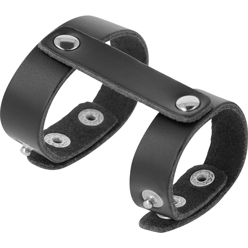 DARKNESS - ANILLO PENE Y TESTÍCULOS AJUSTABLE LEATHER - immagine 2