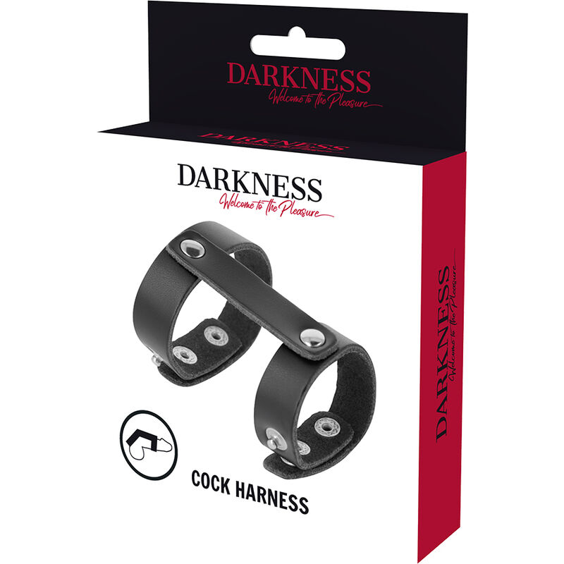DARKNESS - ANILLO PENE Y TESTÍCULOS AJUSTABLE LEATHER - immagine 3