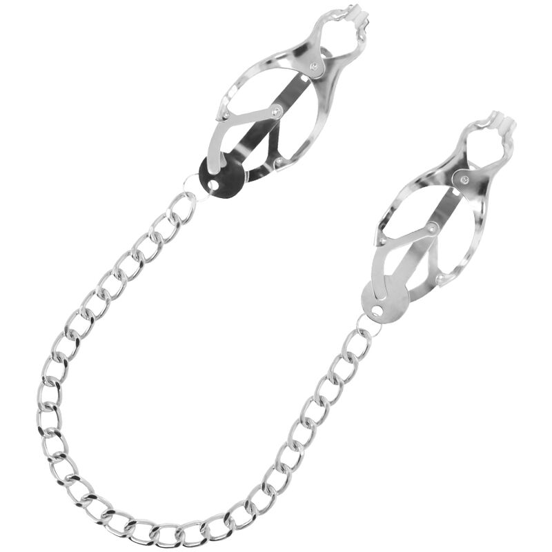 DARKNESS - ABRAZADERA PEZONES METAL CON CADENA - immagine 4