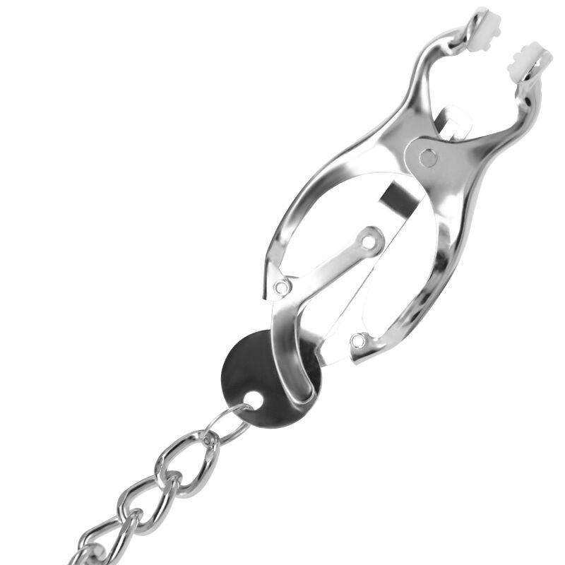 DARKNESS - ABRAZADERA PEZONES METAL CON CADENA - immagine 2