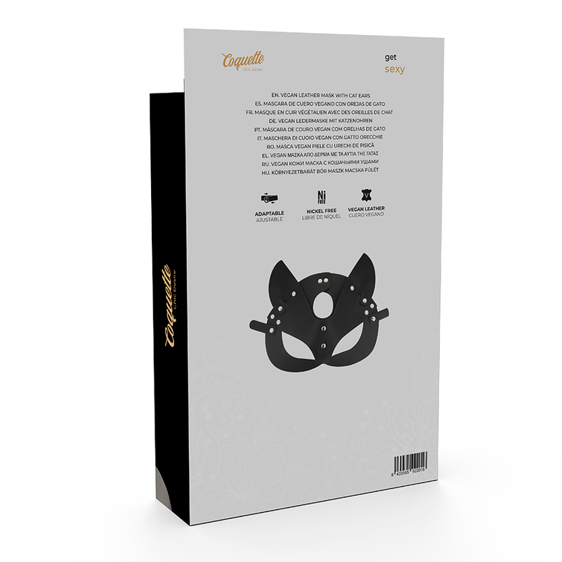 COQUETTE CHIC DESIRE - MASCARA CUERO VEGANO CON OREJAS DE GATO - immagine 3
