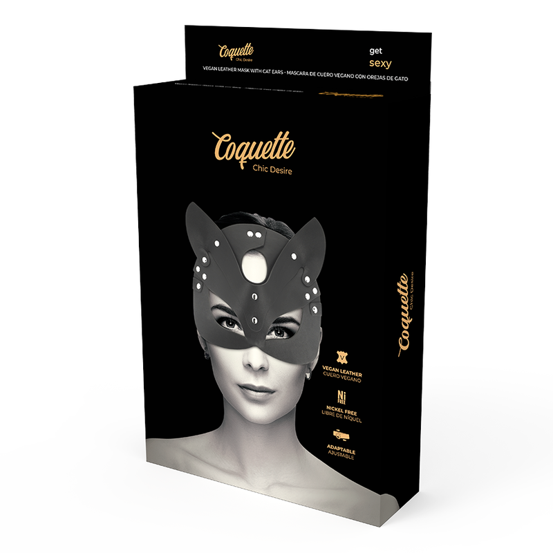 COQUETTE CHIC DESIRE - MASCARA CUERO VEGANO CON OREJAS DE GATO - immagine 4