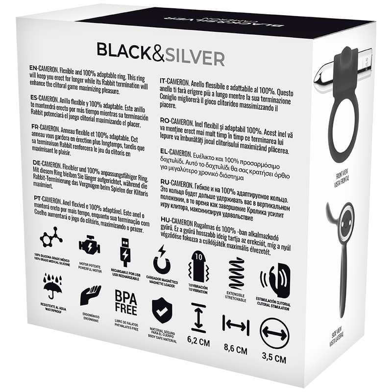 BLACK&SILVER - CAMERON ANILLO RECARGABLE SILVER - immagine 4