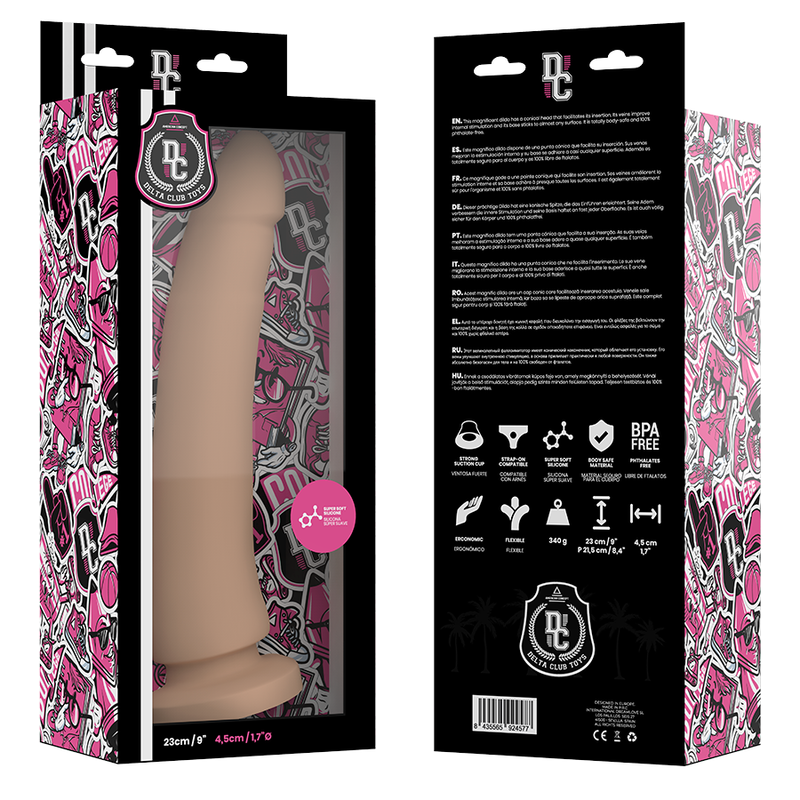 DELTA CLUB - DILDO REALISTA NATURAL SILICONA MEDICA 23 CM -O- 4.5 CM - immagine 3