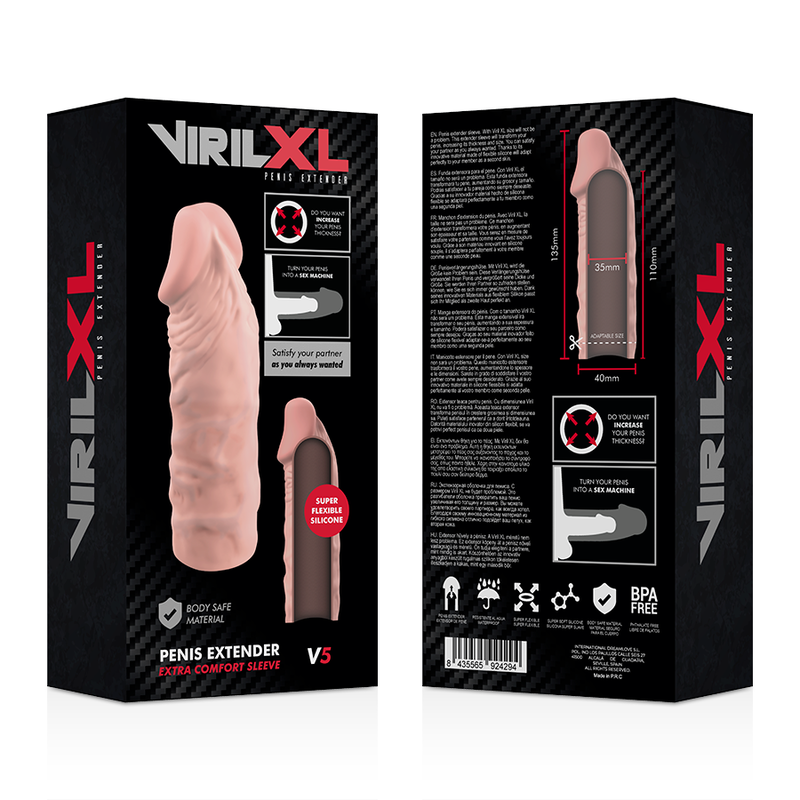 VIRILXL - EXTENSION DE PENE LIQUID SILICONE V5 NATURAL - immagine 6