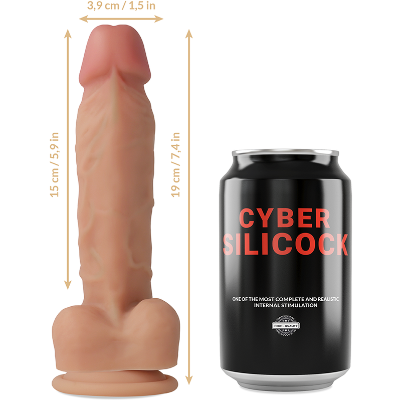 CYBER SILICOCK - ARNÉS SILICONA LIQUIDA OLIVER 19 CM -O- 3.9 CM - immagine 7