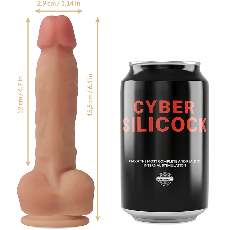 CYBER SILICOCK - ARNÉS SILICONA LIQUIDA ANSEL 15.5 CM -O- 2.9 CM - immagine 10