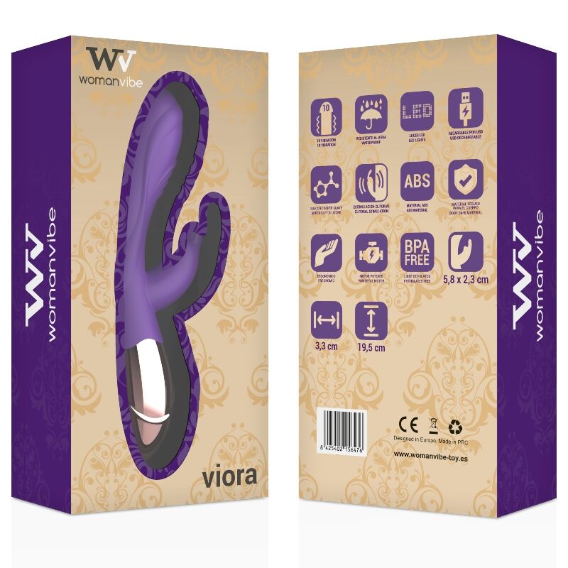 WOMANVIBE - VIBRATORE VIORA RICARICABILE IN SILICONE - immagine 3