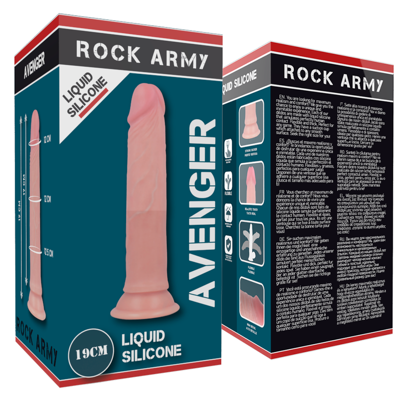 ROCKARMY - HARNESS + LIQUID SILICONE DILDO PREMIUM AVENGER 19 CM -O- 3.98 CM - immagine 10