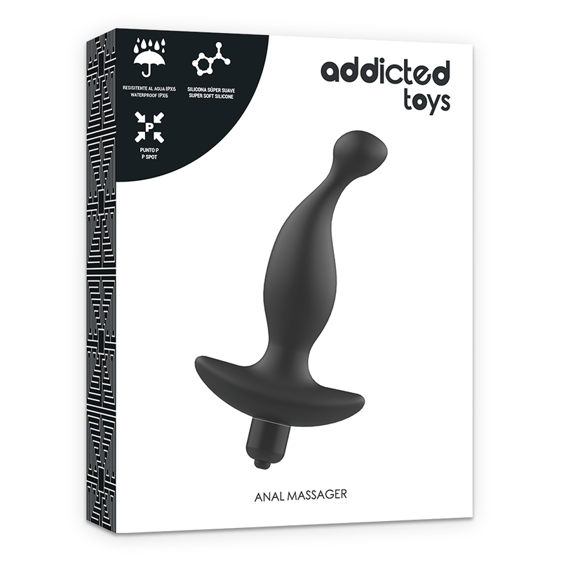 ADDICTED TOYS - MASAJEADOR ANAL CON VIBRACIÓN NEGRO MODELO 1 - immagine 2