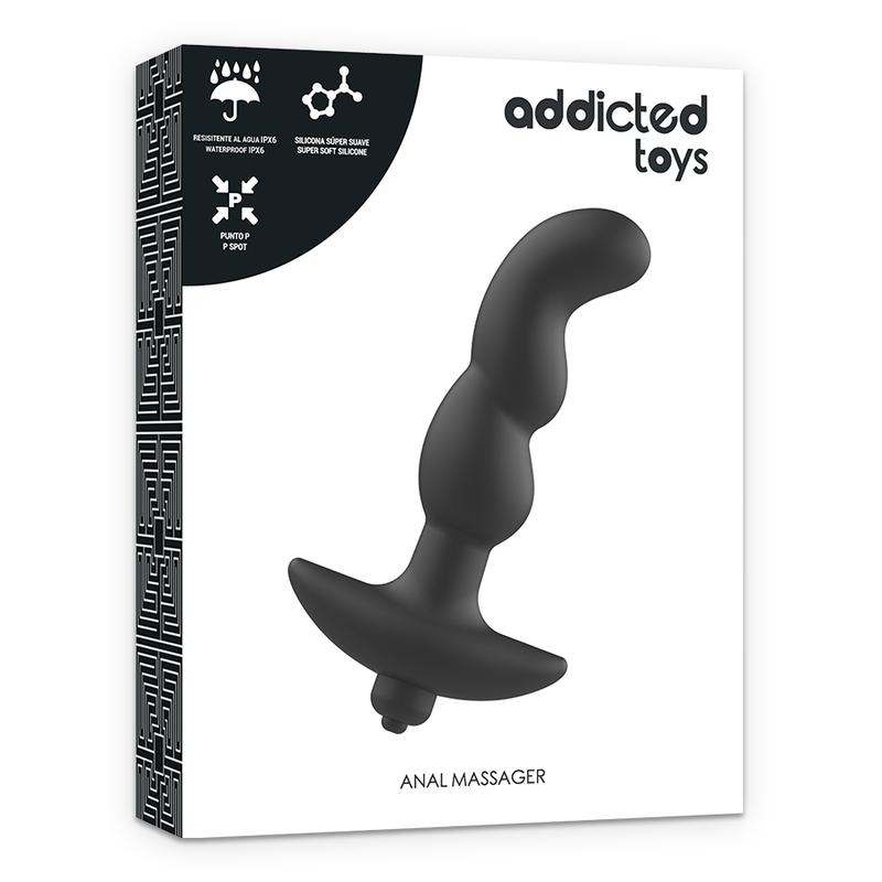 ADDICTED TOYS - MASAJEADOR ANAL CON VIBRACIÓN NEGRO MODELO 2 - immagine 2